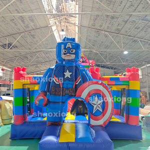 Inflatable LEGO Marvel Theme Bounce House with Slide