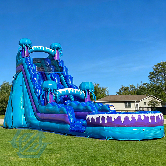  Inflatable Jellyfish Theme Large Waterslides Detachable Pool