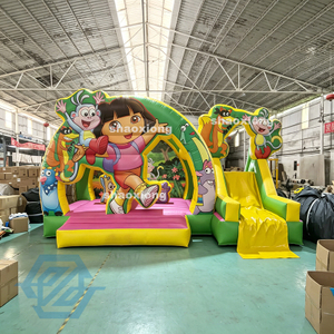 6x4M Inflatable Dora the Explorer Bounce House with Slide Combo