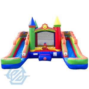 Commercial Inflatable Bouncer House Double slides for Rent