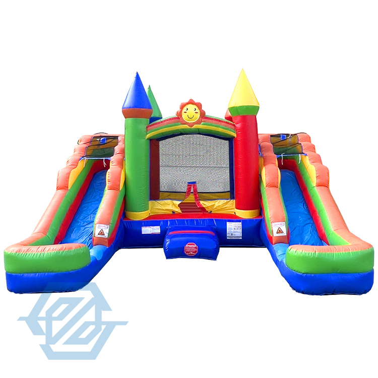 Commercial Inflatable Bouncer House Double slides for Rent