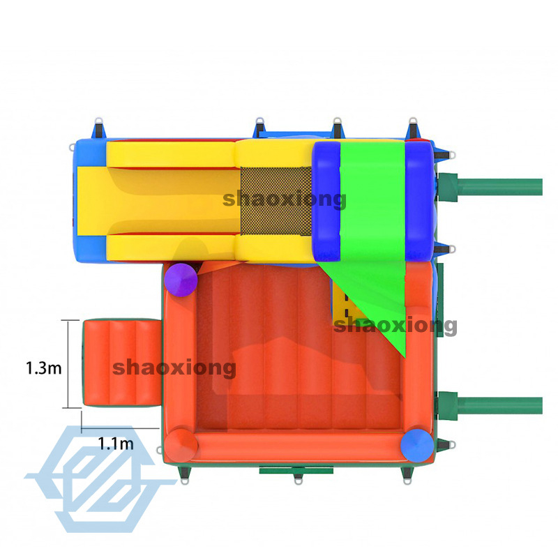 Inflatable Crayon Bounce House with Slide Combo with Blower