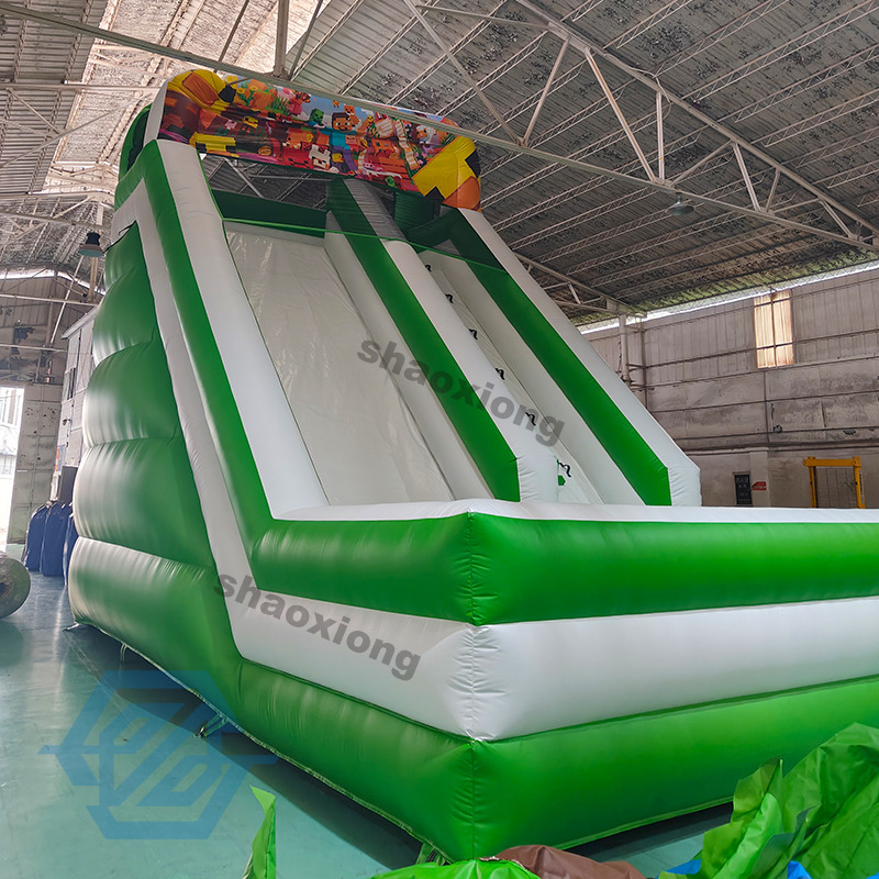Outdoor Cartoon Minecraft Theme Inflatable Slide for Sale
