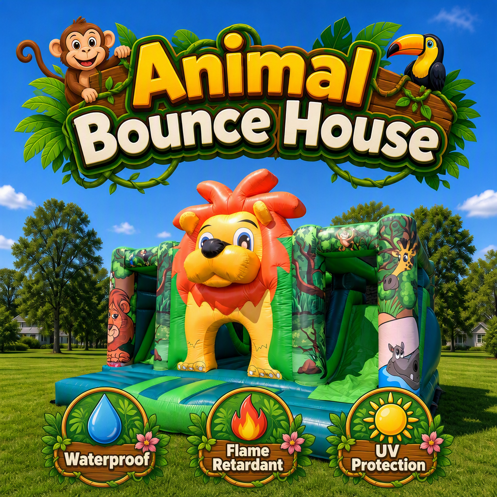 Popular Jungle Animal Designs for Inflatable Bounce Houses