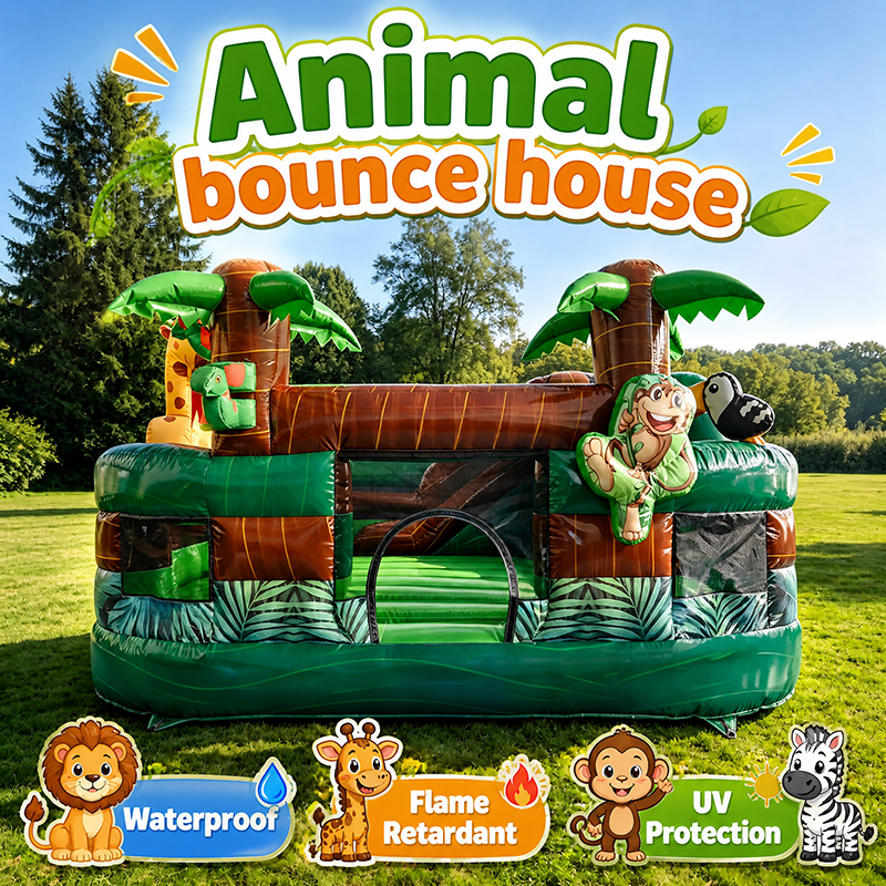 Commercial Jungle Theme Bounce Houses