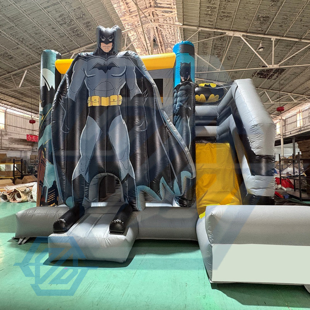 Commercial Bat-manTheme Inflatable Castle Slide Combo with Blower