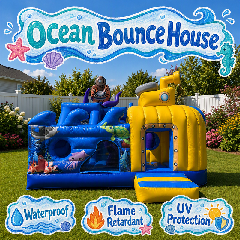 Popular Ocean Animal Designs for Inflatable Bounce Houses