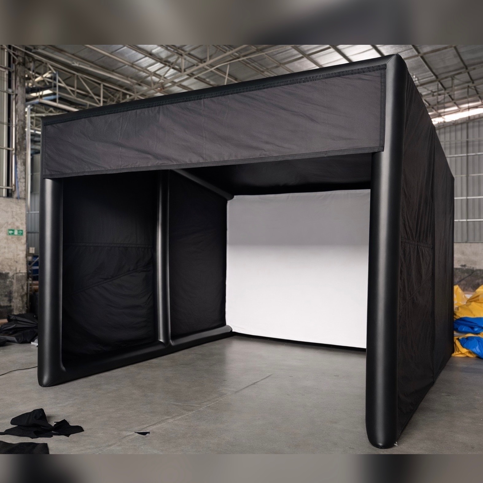 inflatable golf simulator enclosure