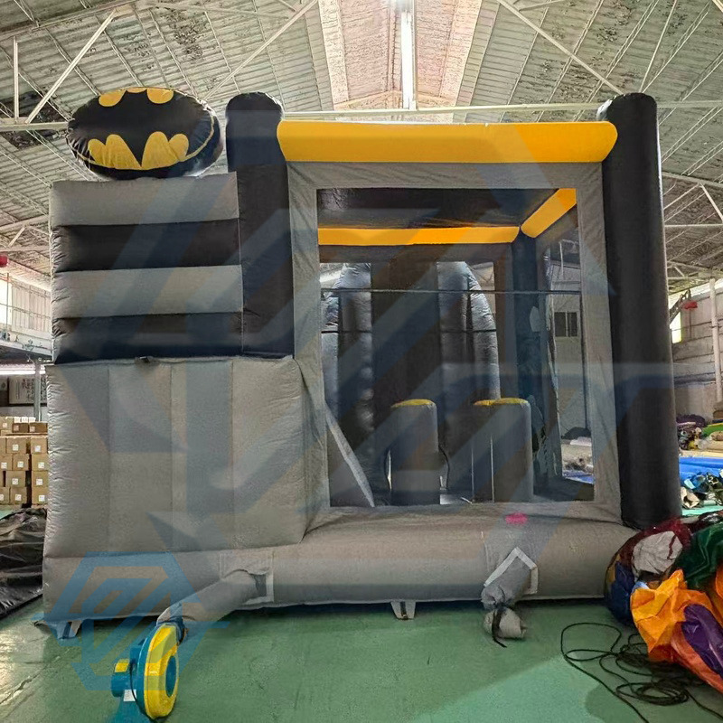 Commercial Bat-manTheme Inflatable Castle Slide Combo with Blower