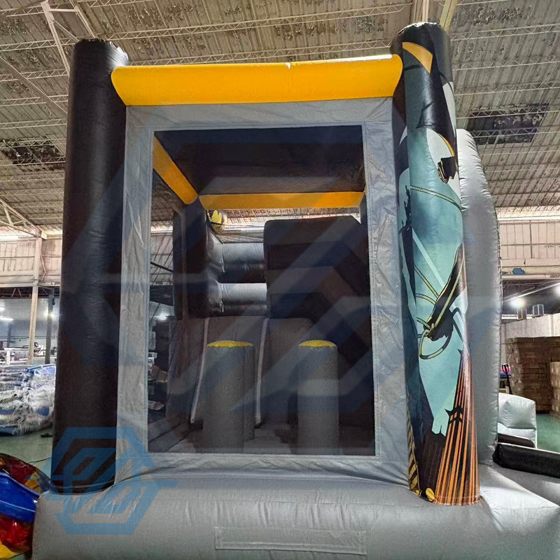 Commercial Bat-manTheme Inflatable Castle Slide Combo with Blower
