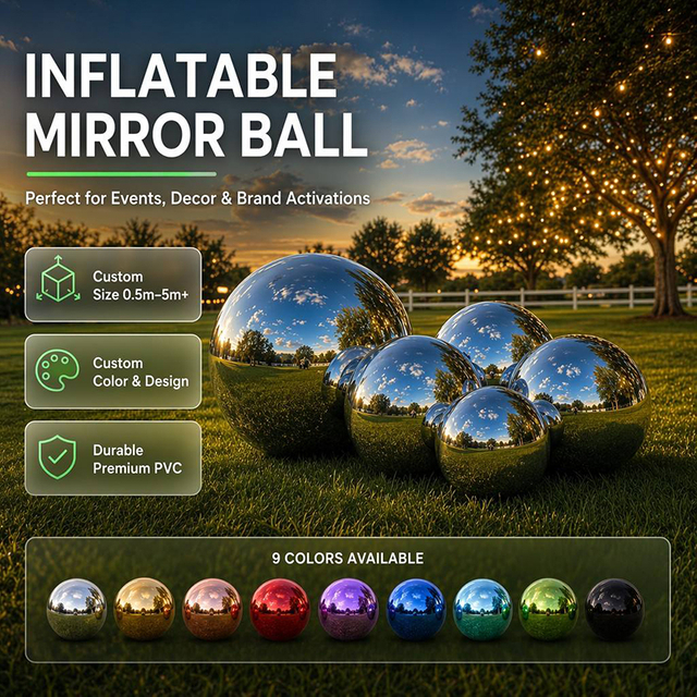 Inflatable Metallic Ball Decorative for Sphere Events